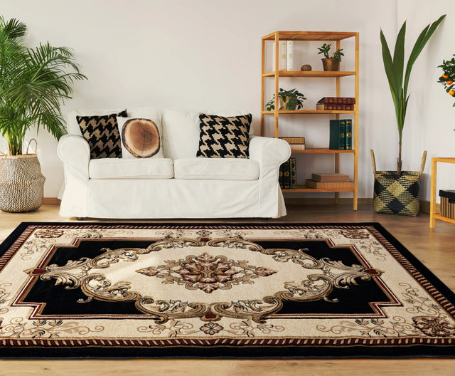 United Weavers Bristol Fallon Black Rug - room scene
