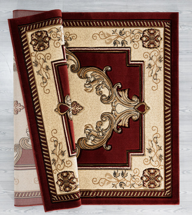United Weavers Bristol Fallon Burgundy Rug - backing detail