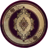 United Weavers Bristol Fallon Burgundy Rug - round front view