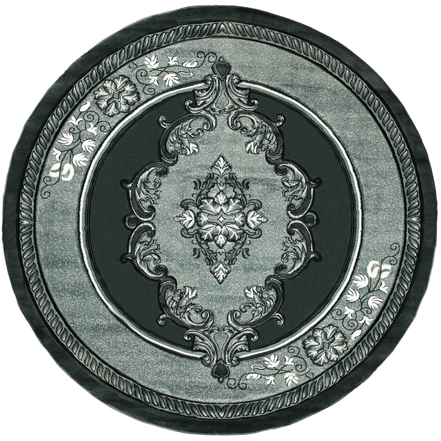 United Weavers Bristol Fallon Grey Rug - round front view