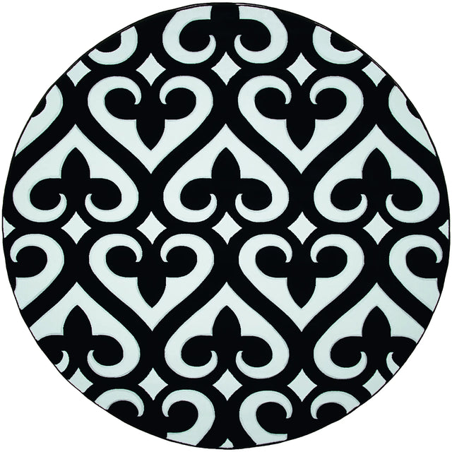 United Weavers Bristol Heartland Black Rug - round front view