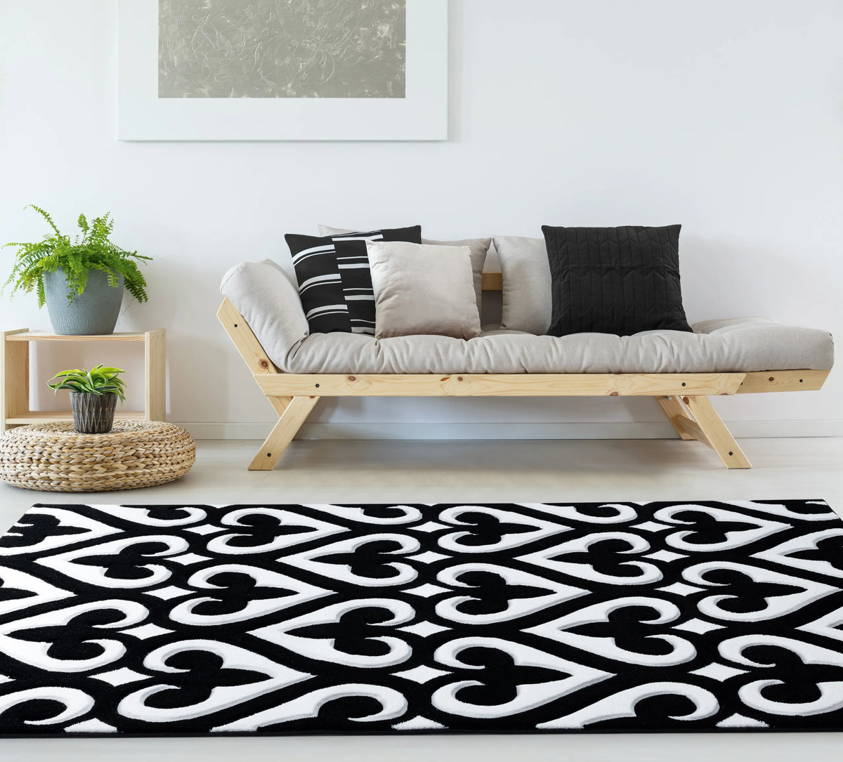 United Weavers Bristol Heartland Black Rug - room scene