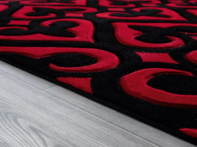 United Weavers Bristol Heartland Red Rug - pile height detail