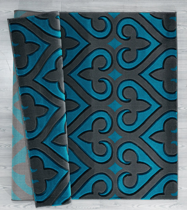 United Weavers Bristol Heartland Turquoise Rug - backing detail