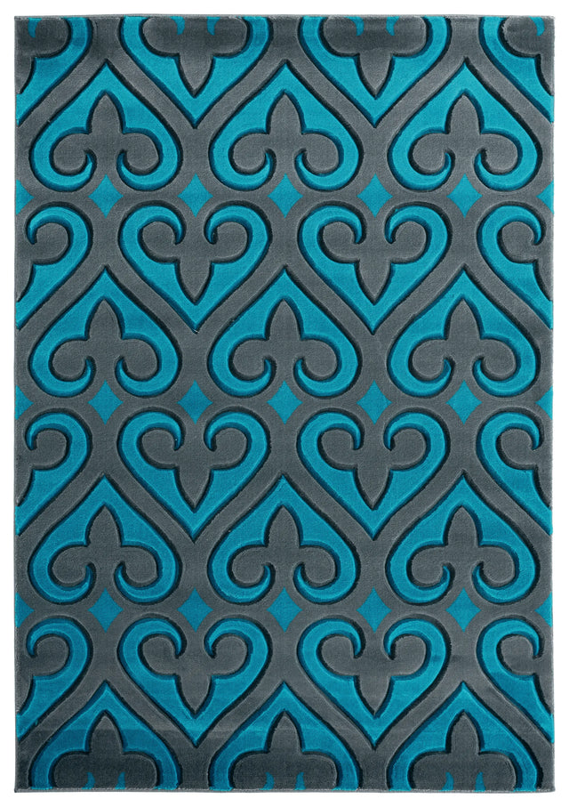 United Weavers Bristol Heartland Turquoise Rug - front view
