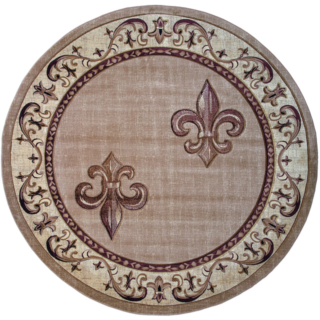 United Weavers Bristol Lilium Beige Rug - round front view