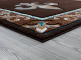 United Weavers Bristol Lilium Brown Rug - angle view