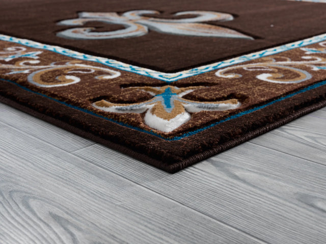 United Weavers Bristol Lilium Brown Rug - angle view