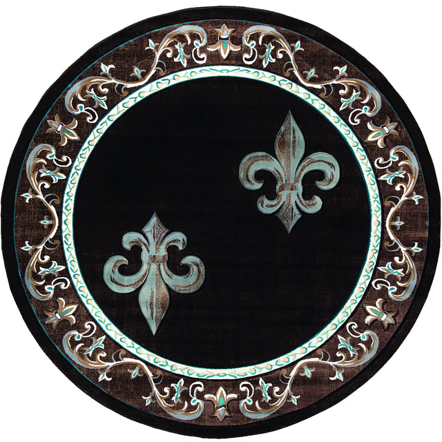 United Weavers Bristol Lilium Brown Rug - round front view