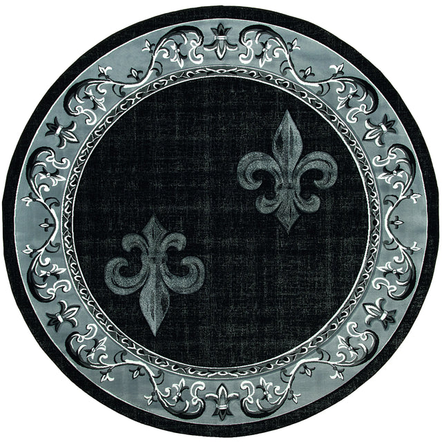 United Weavers Bristol Lilium Grey Rug - round front view