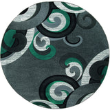 United Weavers Bristol Rhiannon Turquoise Rug - round front view