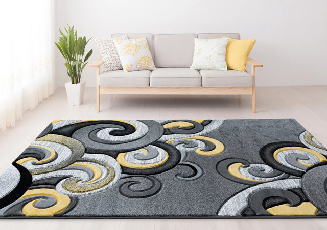 United Weavers Bristol Rhiannon Yellow Rug - room scene