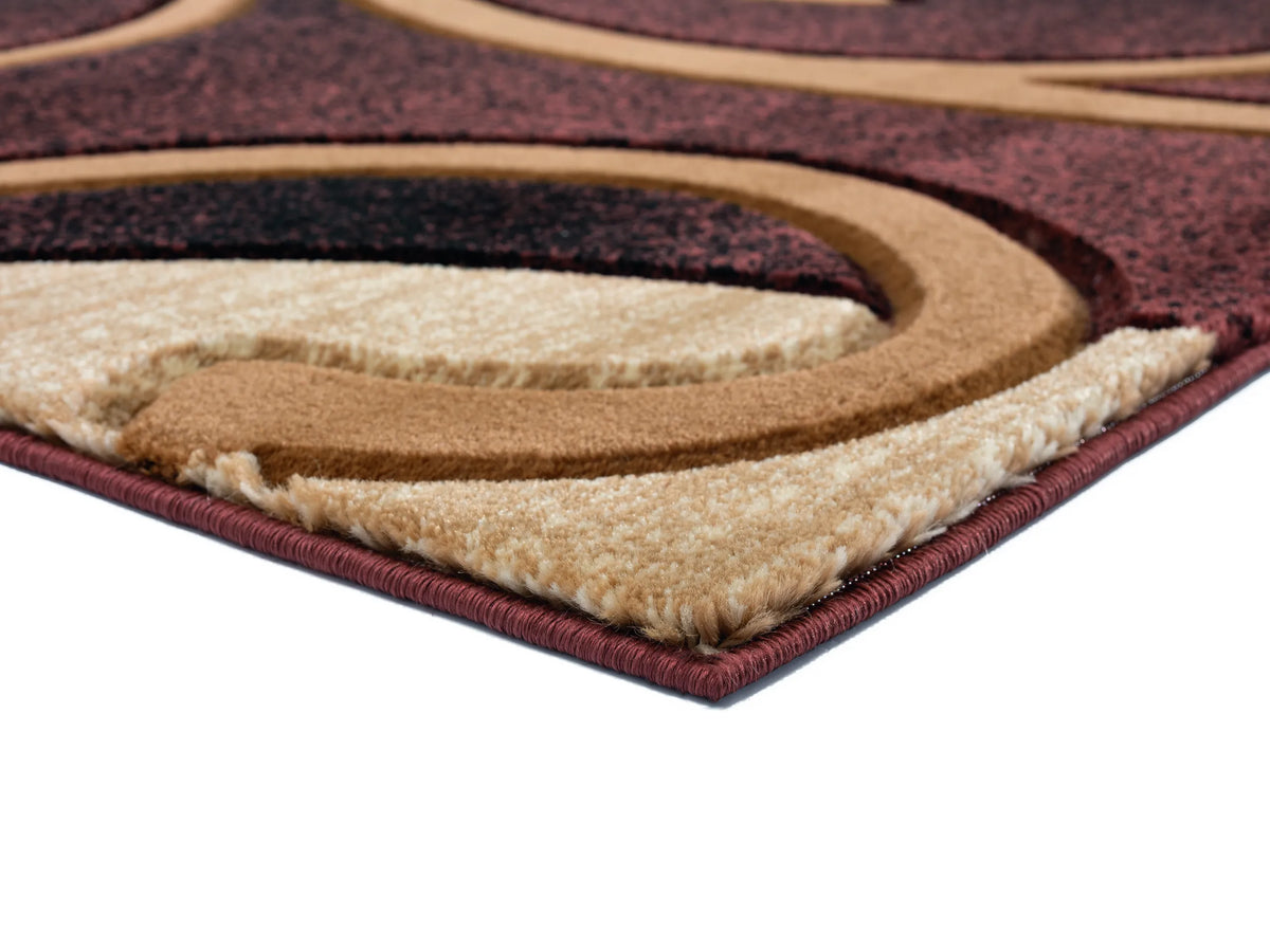 United Weavers Bristol Riley Brown Rug - angle view