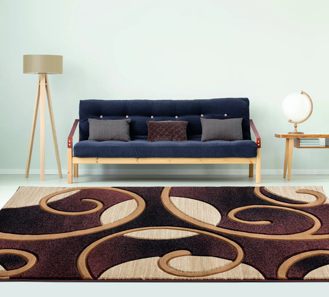 United Weavers Bristol Riley Brown Rug - room scene