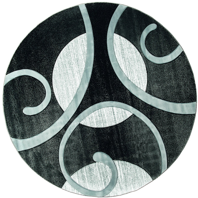 United Weavers Bristol Riley Grey Rug - round front view