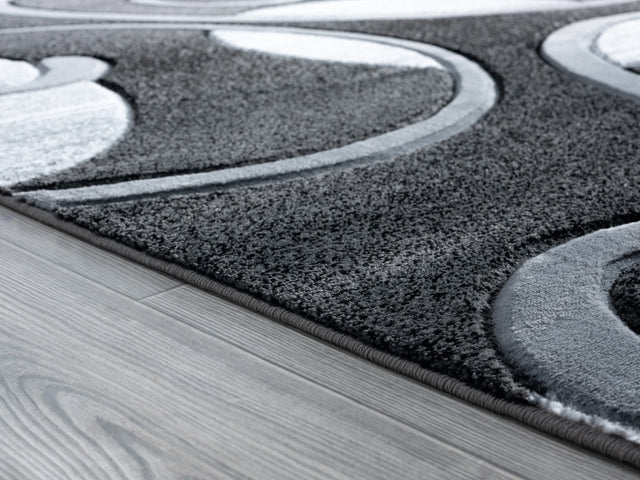 United Weavers Bristol Riley Grey Rug - pile height detail