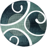 United Weavers Bristol Riley Navy Rug - round front view