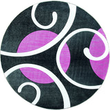 United Weavers Bristol Riley Pink Rug - round front view