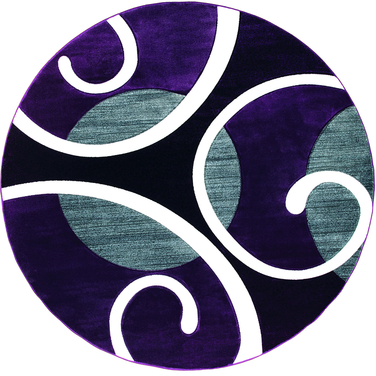 United Weavers Bristol Riley Plum Rug - round front view