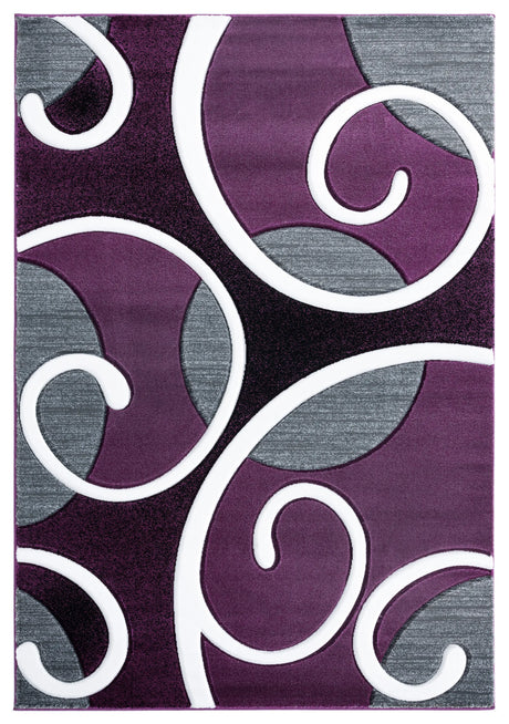 United Weavers Bristol Riley Plum Rug - front view