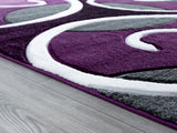 United Weavers Bristol Riley Plum Rug - pile height detail