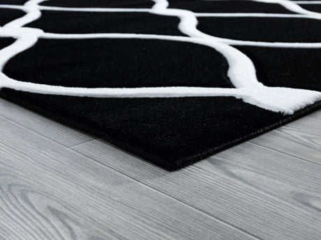 United Weavers Bristol Rodanthe Black Rug - angle view