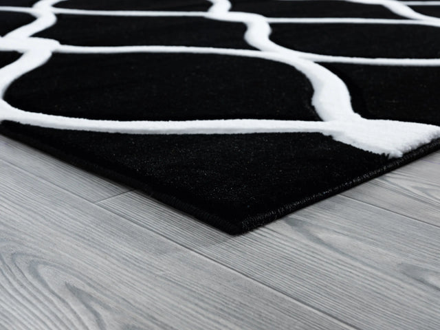United Weavers Bristol Rodanthe Black Rug - angle view
