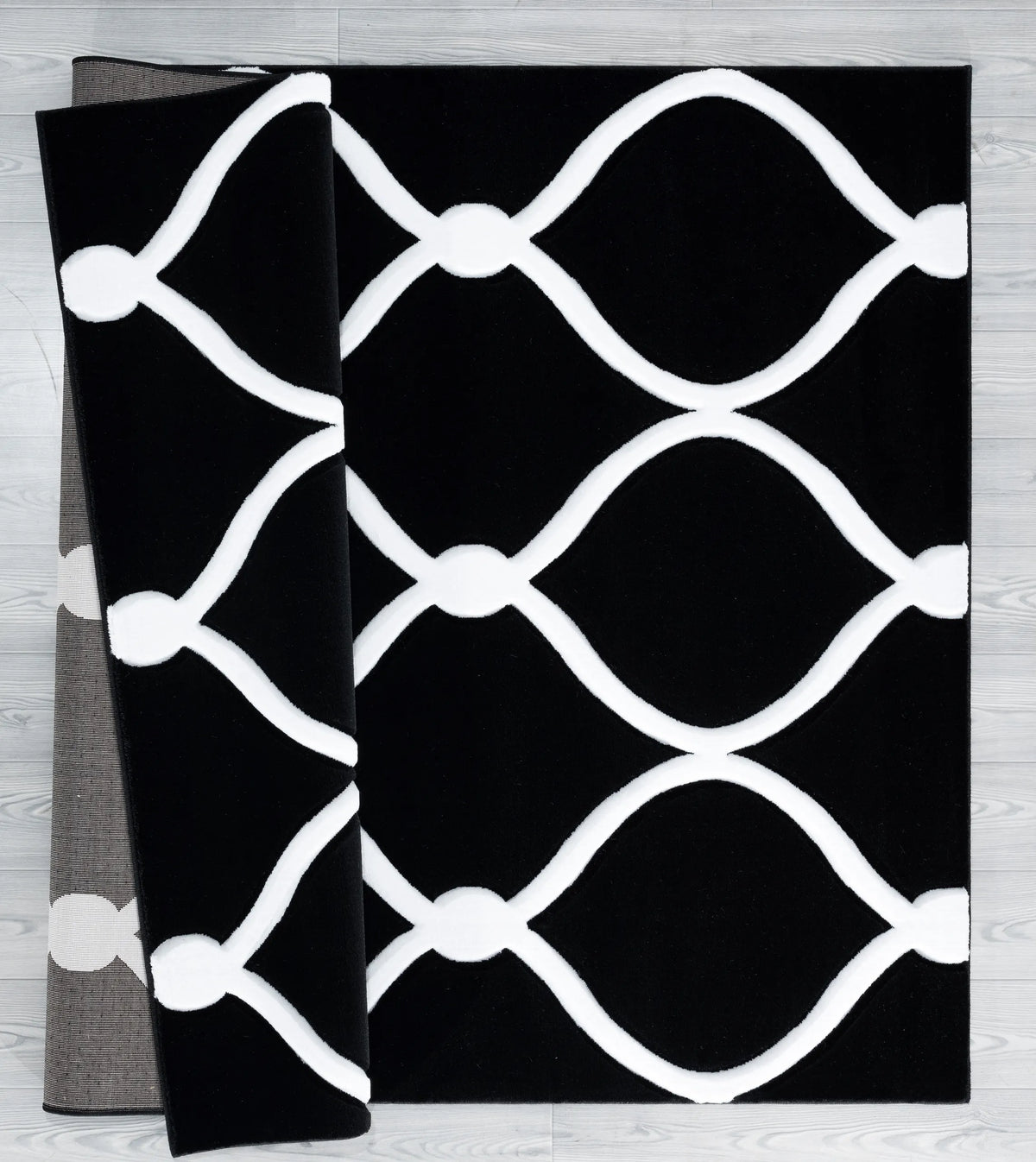 United Weavers Bristol Rodanthe Black Rug - backing detail
