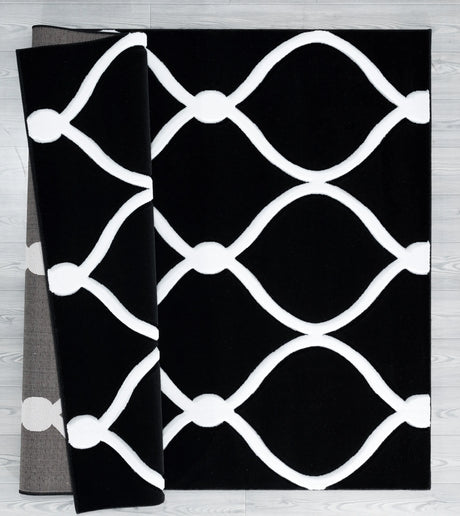 United Weavers Bristol Rodanthe Black Rug - backing detail