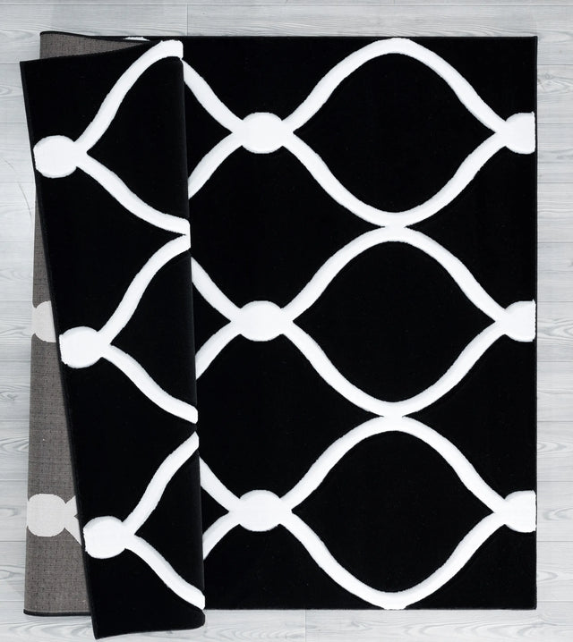 United Weavers Bristol Rodanthe Black Rug - backing detail