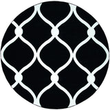 United Weavers Bristol Rodanthe Black Rug - round front view