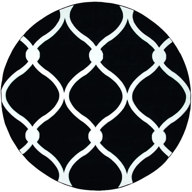 United Weavers Bristol Rodanthe Black Rug - round front view