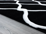 United Weavers Bristol Rodanthe Black Rug - pile height detail