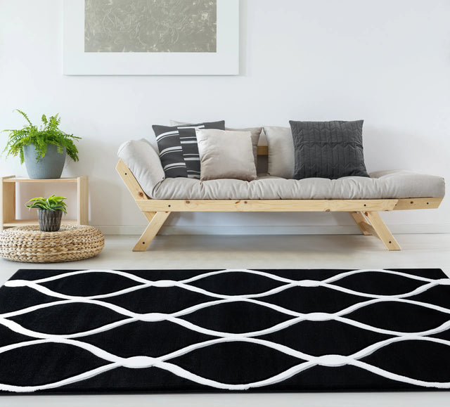 United Weavers Bristol Rodanthe Black Rug - room scene