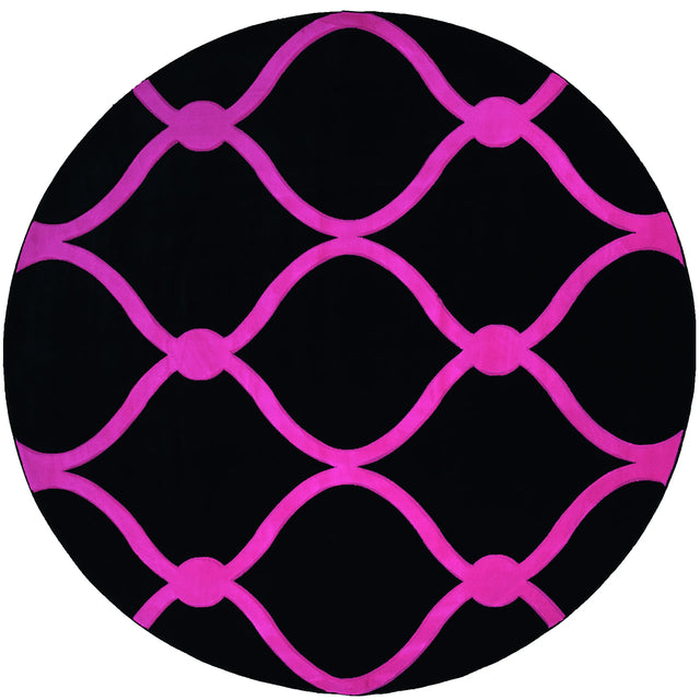 United Weavers Bristol Rodanthe Pink Rug - round front view