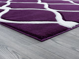United Weavers Bristol Rodanthe Plum Rug - angle view
