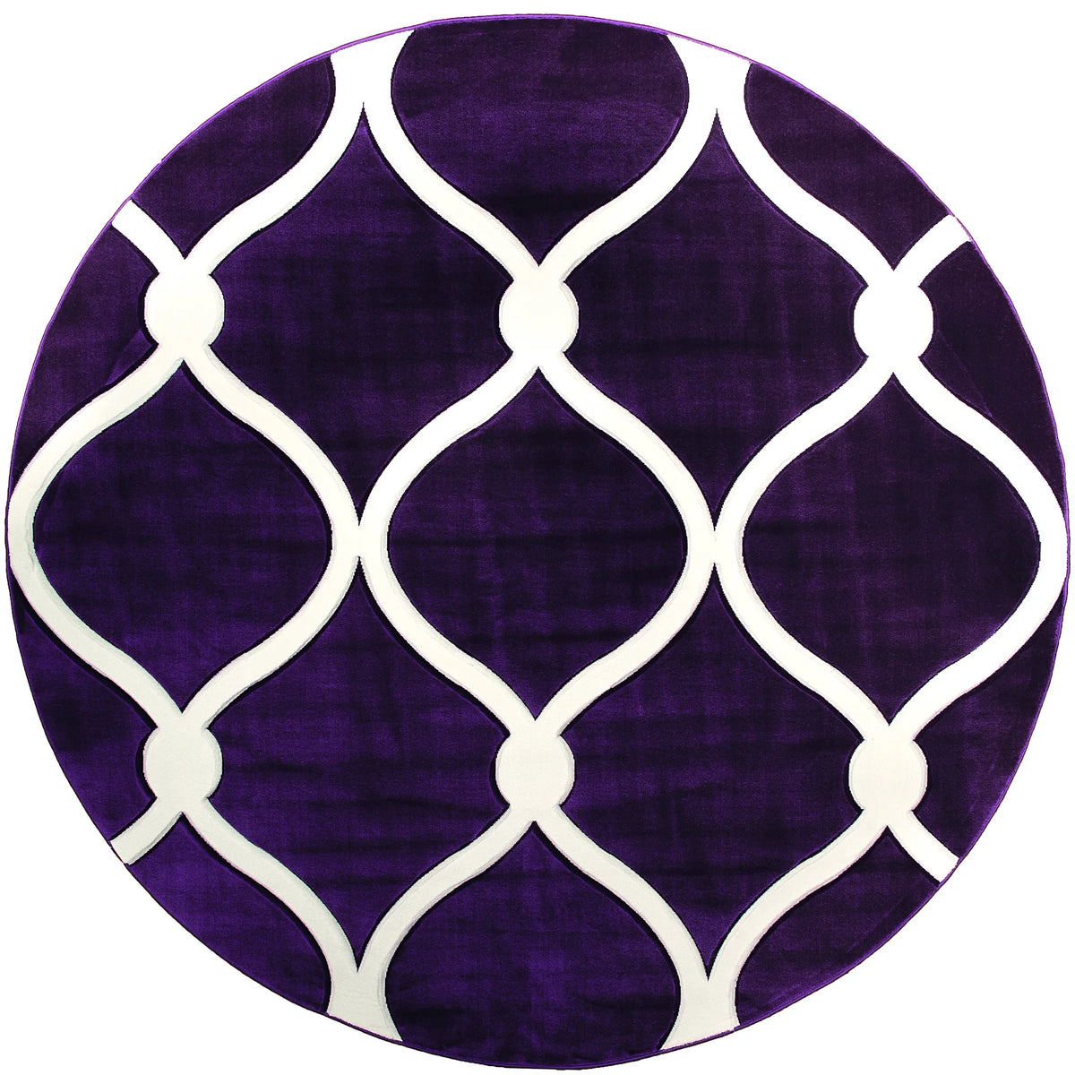 United Weavers Bristol Rodanthe Plum Rug - round front view