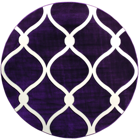 United Weavers Bristol Rodanthe Plum Rug - round front view
