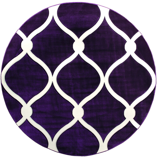 United Weavers Bristol Rodanthe Plum Rug - round front view