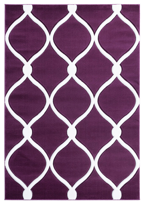 United Weavers Bristol Rodanthe Plum Rug - front view