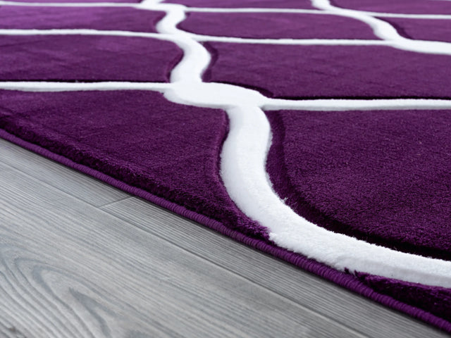 United Weavers Bristol Rodanthe Plum Rug - pile height detail