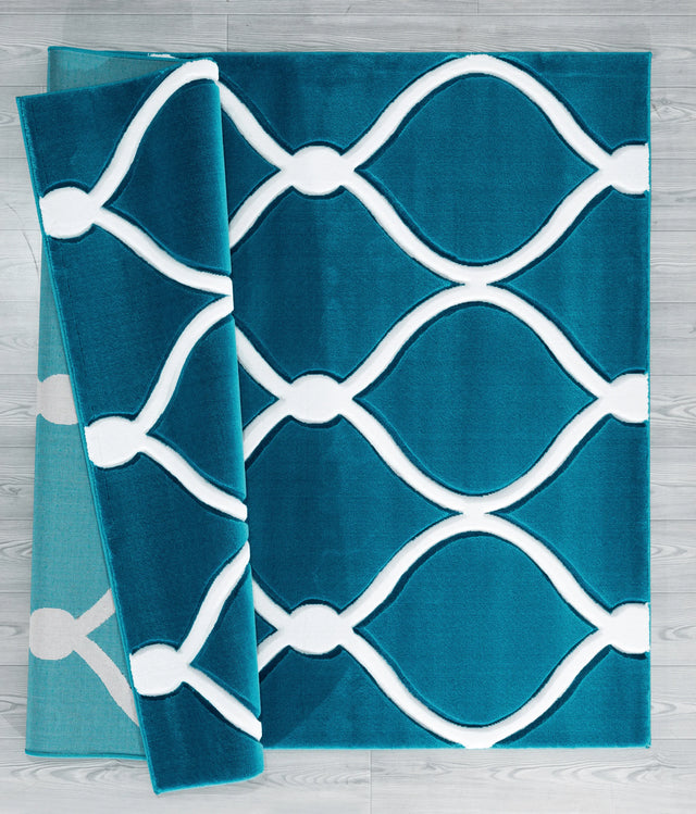 United Weavers Bristol Rodanthe Turquoise Rug - backing detail