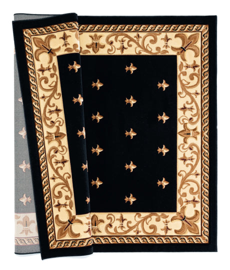 United Weavers Bristol Wington Black Rug - backing detail