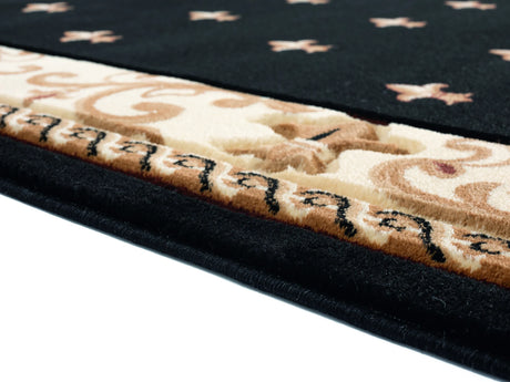 United Weavers Bristol Wington Black Rug - pile height detail