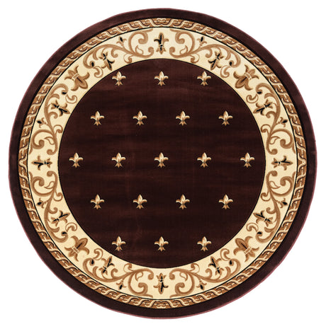 United Weavers Bristol Wington Brown Rug - round front view