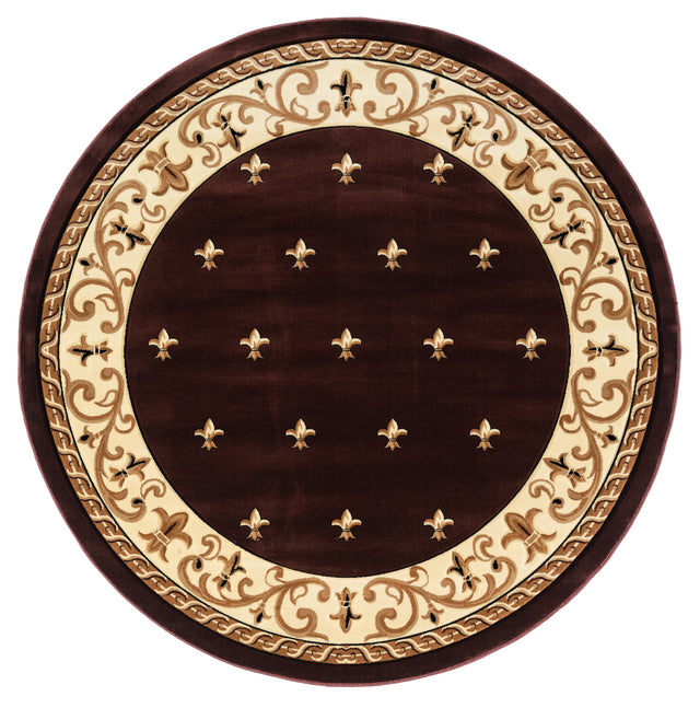 United Weavers Bristol Wington Brown Rug - round front view