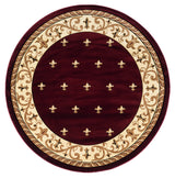 United Weavers Bristol Wington Burgundy Rug - round front view