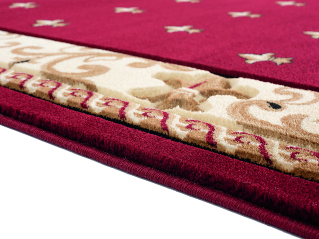 United Weavers Bristol Wington Burgundy Rug - pile height detail