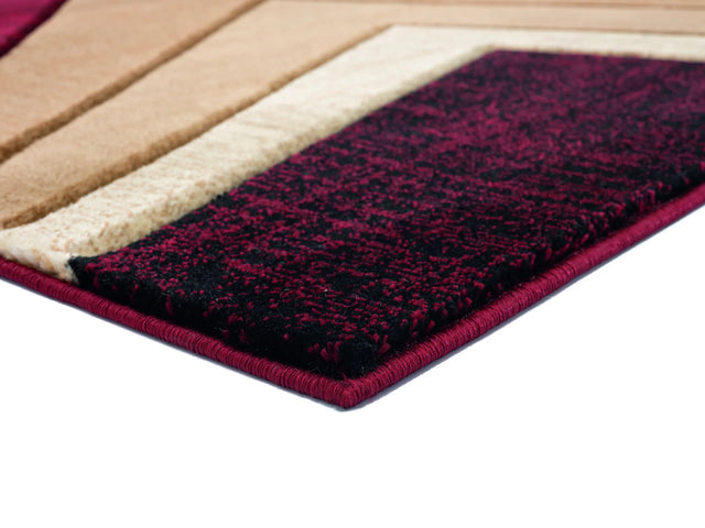 United Weavers Bristol Zine Burgundy Rug - angle view