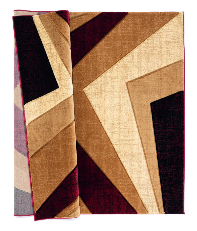 United Weavers Bristol Zine Burgundy Rug - backing detail